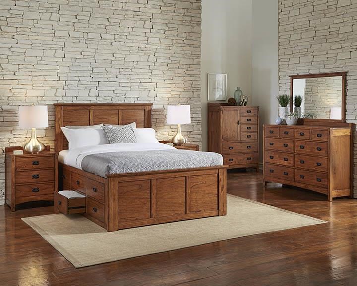 Queen size captains bed deals with bookcase headboard